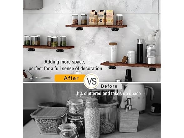 ZXYOUAN Floating Shelf Brackets 6pk