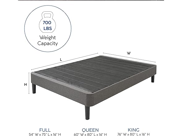 Decoro Uplolstered Platform Bed Frame, Full