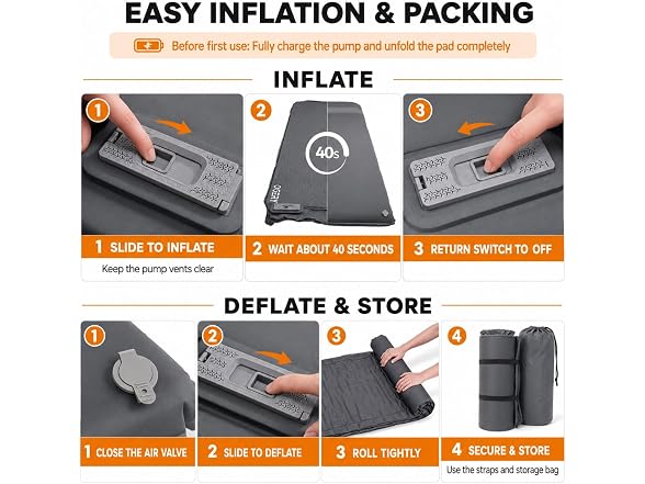OGERY 3.15in Memory Foam Sleeping Pad