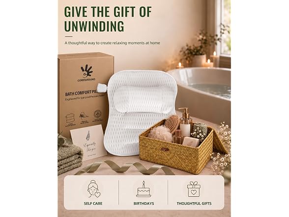 COREGROUND 3-Zone Bathtub Pillow