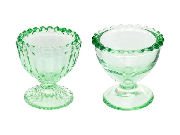 Boston International Glass Egg Cups Decorative Tabletop Holders