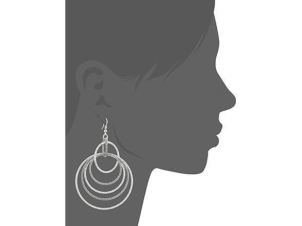 GUESS Mixed Metal Orbital Drop Earrings