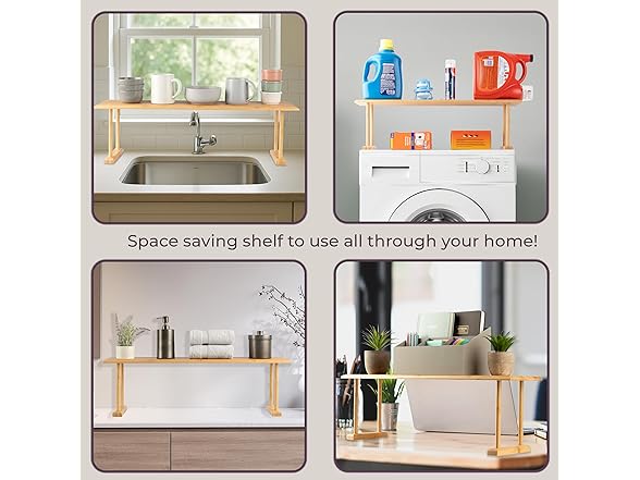 Lavish Home Bamboo Sink Shelf