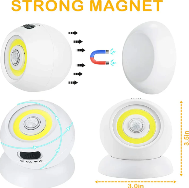 2 Pack 500 Lumens Motion Sensor Night Light, White - Gallery 18