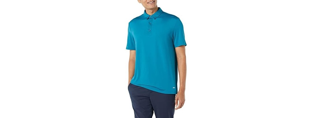 Amazon Essentials Men's Golf Polo Shirt Red