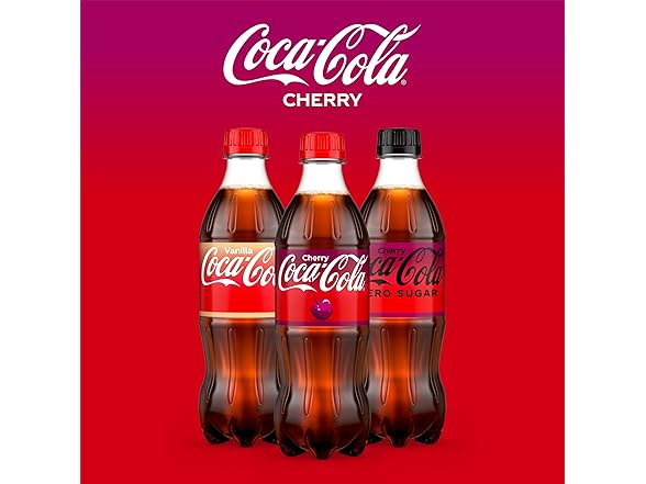 6PK Coca-Cola Cherry Soda Soft Drink, 16.9 OZ