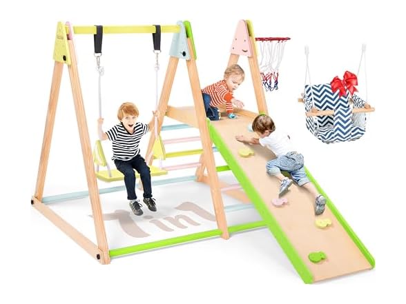 CoziBB 7 in 1 Indoor Jungle Gym for Kids