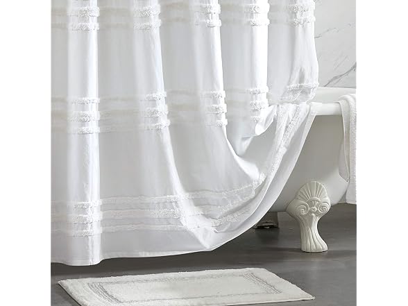 DKNY Chenille Stripe Shower Curt for Bath