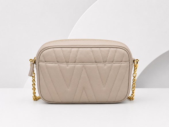 Stuart Weitzman Latte Quilted Shoulder Bag