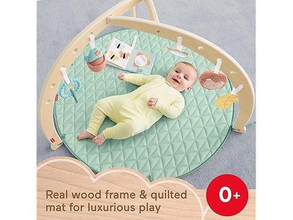 Fisher-Price Wood Baby Playmat Lay & Play