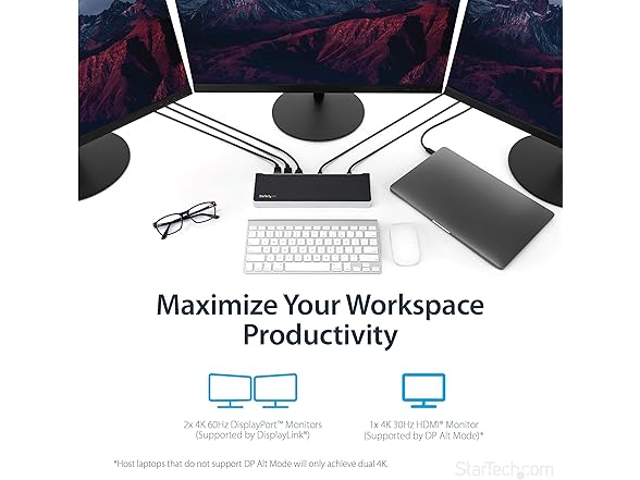 StarTech Triple Monitor Docking Station for MacBook