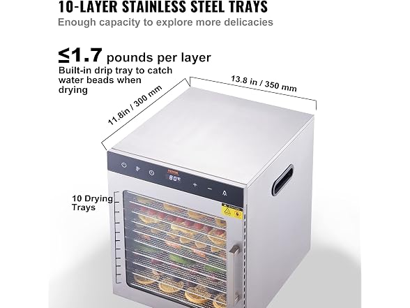 VEVOR Electric Food Dehydrator Machine
