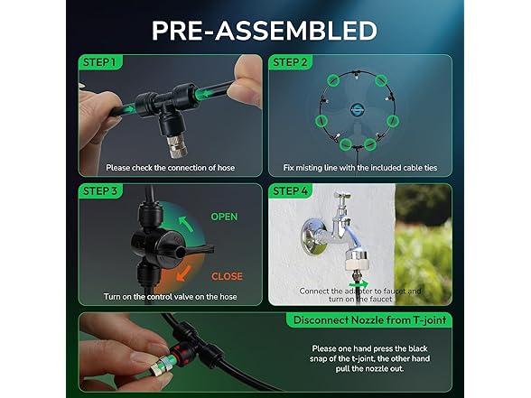 20" Outdoor Ceiling Fan with Misting