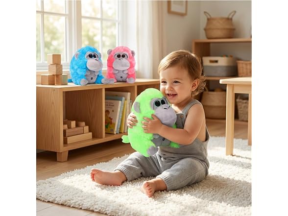 Assorted Neon Funky Monkey Plush Toy - 10" (1 Pc.)