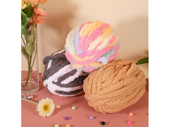 uxcell Chunky Yarn, 1Pcs 27m x 2cm -