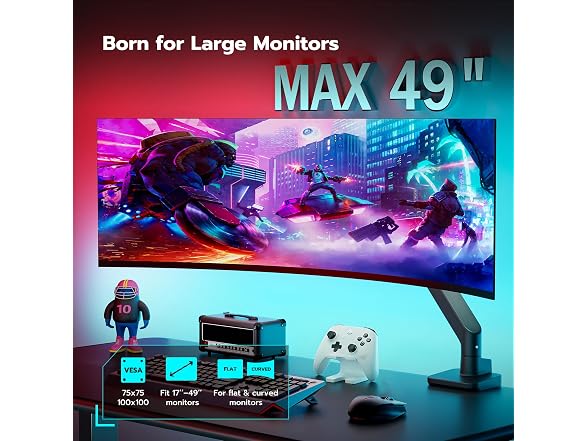 ARES WING 17" to 49" Ultrawide Monitor Arm