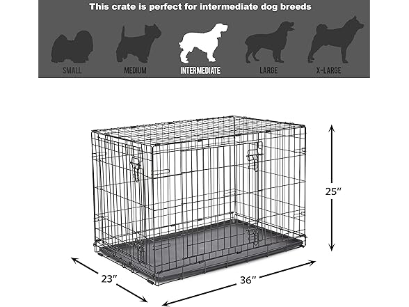 New World Double Door Metal 36-In Crate
