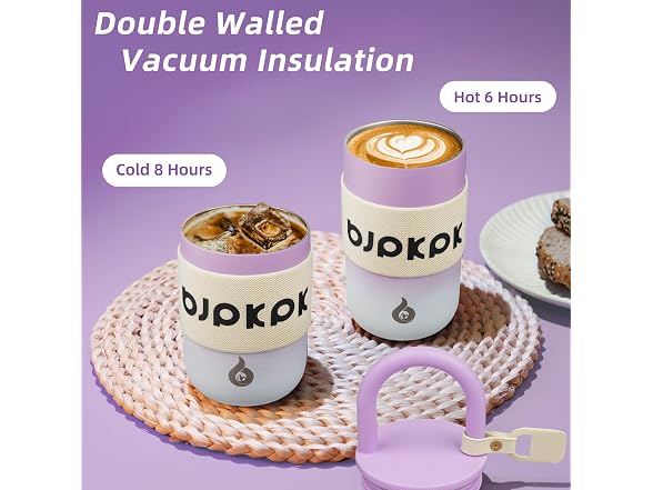 BJPKPK 13oz Insulated Tumbler w/ Lid Lilac