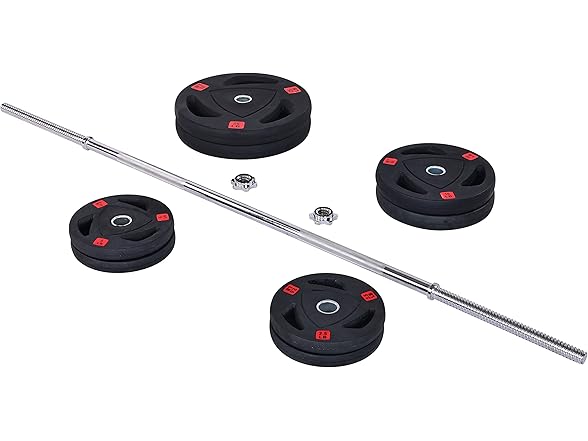 Fitvids Cast Iron Standard Weight Plates 95-Pound Set