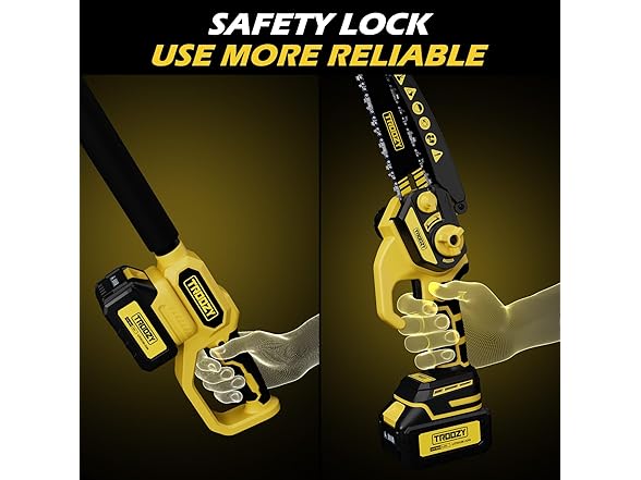 Troozy Cordless Pole Saw & Mini Chainsaw 2-in-1