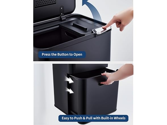 MOVECOM 16 Gal Pull-Out Compost Bin Blac