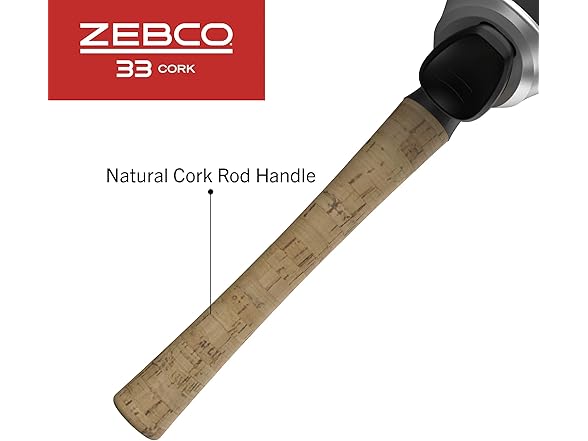 Zebco 33 Cork Spincast Reel and Fishing Rod Combo