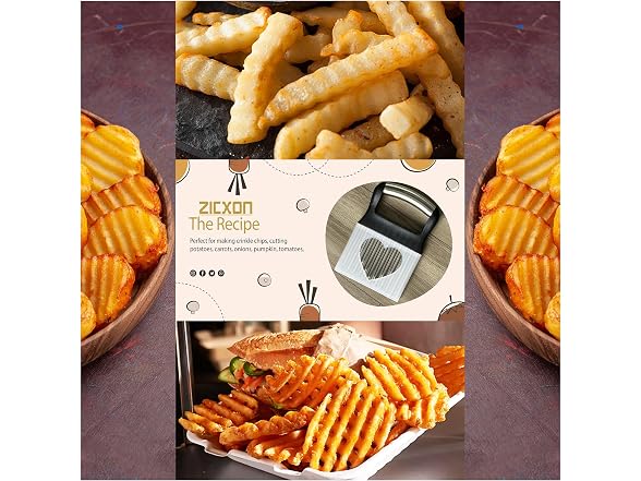 ZICXON Crinkle Cutter for Veggies