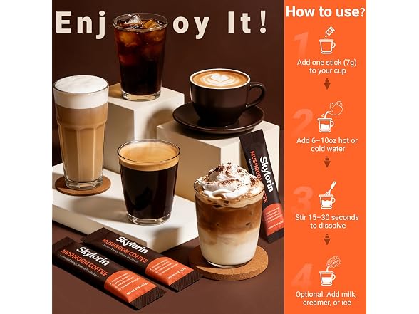 Skylorin 30 Sticks Mushroom Coffee