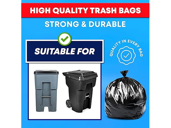 Tasker Heavy Duty Trash Bags, 50pk