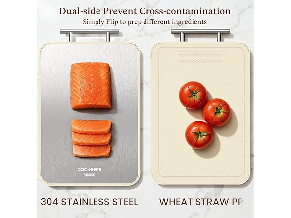 COOKEERS Stainless Steel Cutting Board
