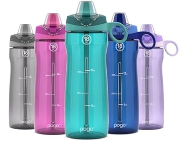 $5.99, Was $7.99, 25% Off! Pogo Bottle with Soft Straw Lid, 18 oz, Teal dealfomo