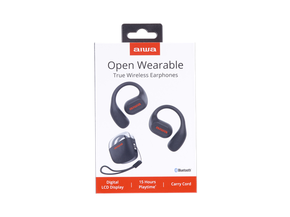Aiwa OWS Earbuds with Display Charging Case