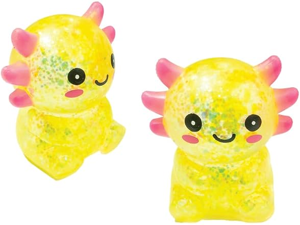 Raymond Geddes Glitter Squisholotl Toys – Pack of 12