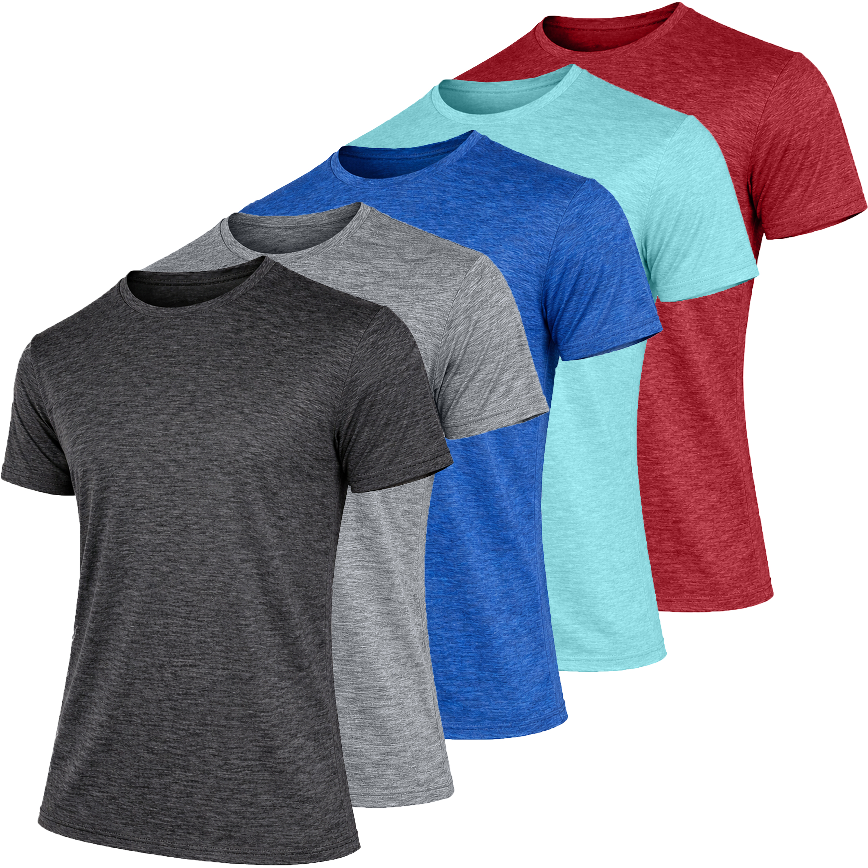 3Pk Men's Marled Performance Tops - Gallery 10