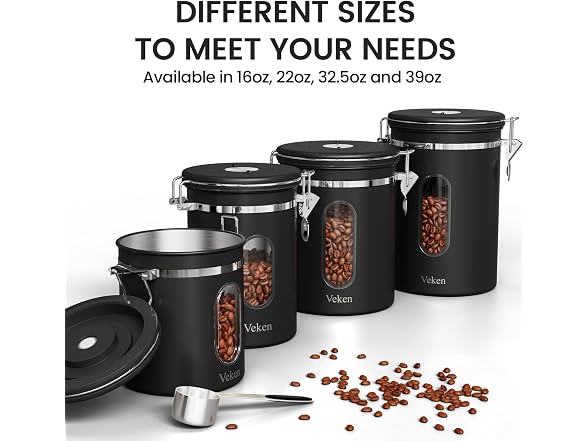 Veken Coffee Canister with Window