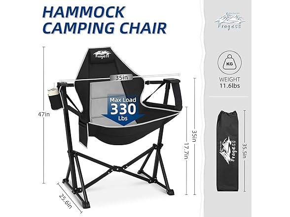 Black Hammock Camping Chair