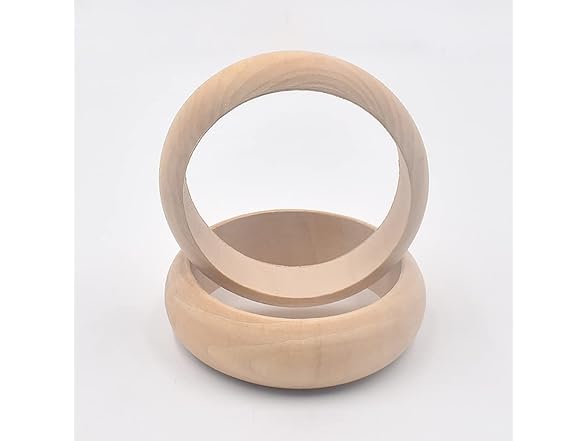 GSHLLO 4 Pcs Unfinished Wooden Bracelets