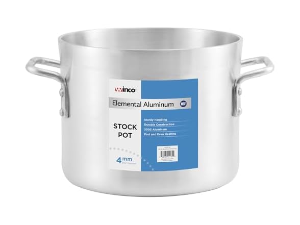 Winco Aluminum Stock Pot, 20 Qt