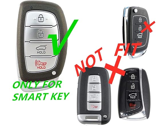 Leather Key Fob Cover Compatible - Hyundai Models