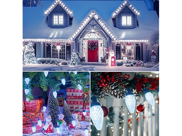 Brightown C9 LED Christmas String Lights, 33ft