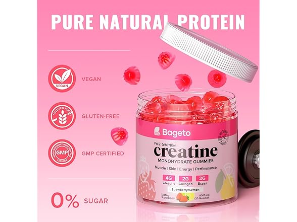 Bageto Creatine Collagen Gummies for Women