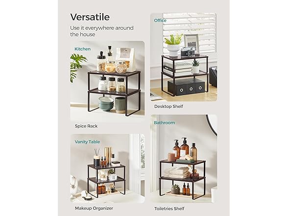 SONGMICS Spice Racks, Set of 4