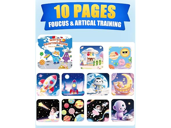 K'ONLE Reusable Water Painting Books