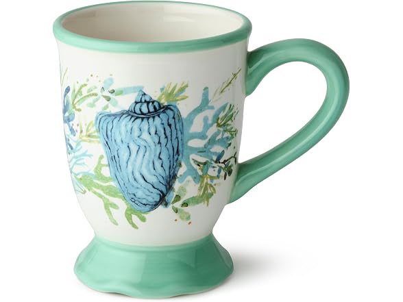 Cerified International Sea Glass Porcelain Mugs, Set of 4