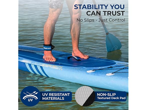 SereneLife 10'6" Inflatable Stand Up Ocean Blue