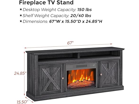 Takywep Takywep Fireplace & Remote Control