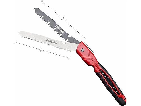 OFOSSTOOL Hand Saw, 10 Folding Saw, Double Blade