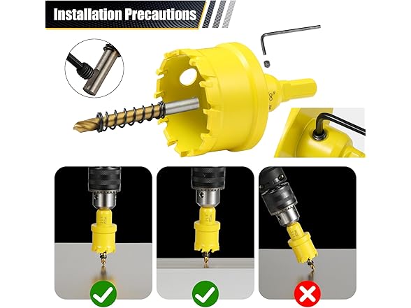 Carbide Hole Saw Kit 1-3/8" 4pc
