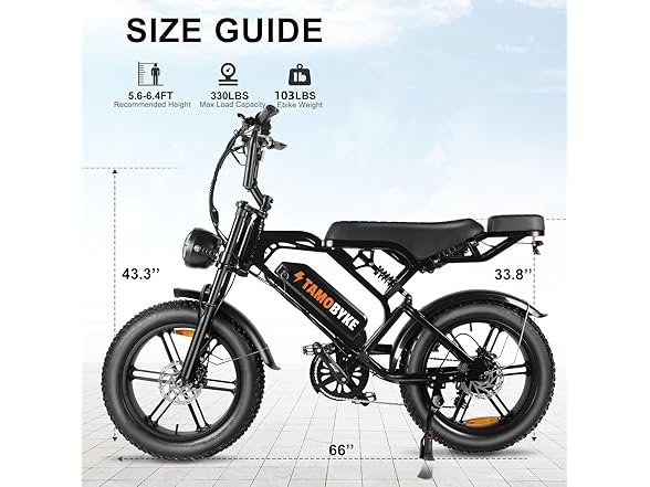 Tamobyke V20Pro E-Bike Adults 7 Speed