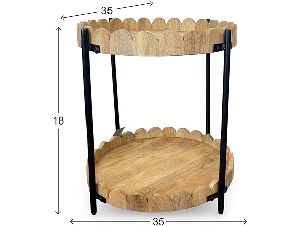 Howard Elliott Collection Ameesha Side Table Round Brown